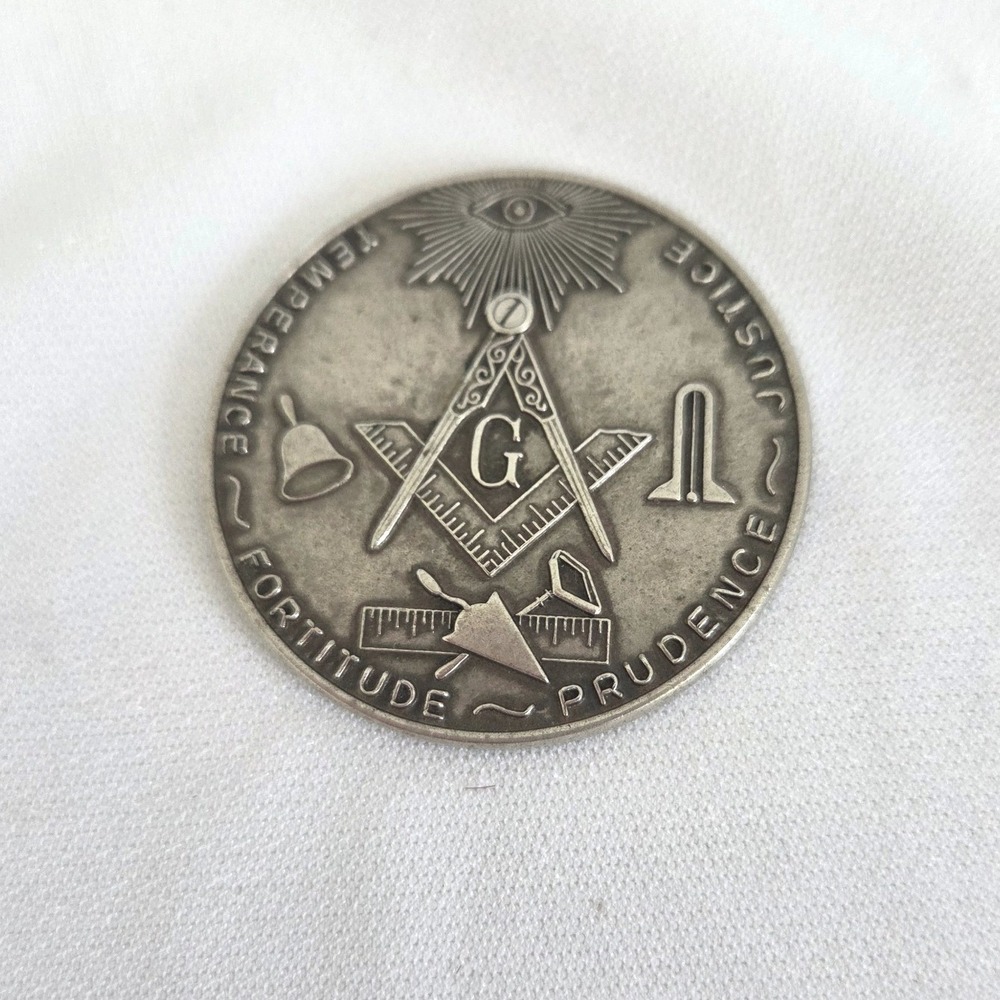 Vintage Masonic Challenge Coin "Our Worthy Brother" Fraternal Token
